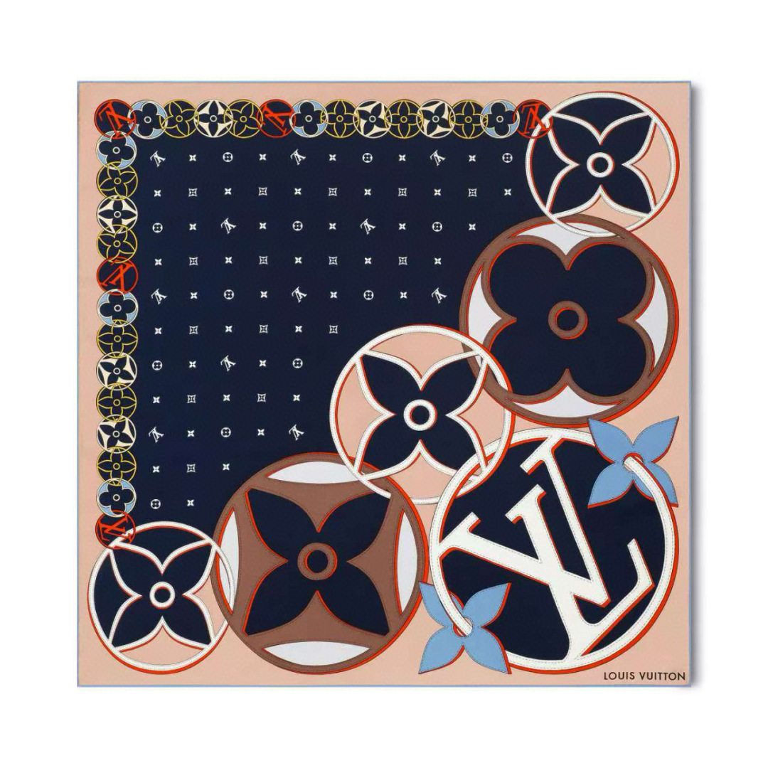 루이비통(LV) Duality 모노그램 실크 스카프 목도리 스카프