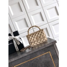 Chanel 샤넬 26C 진주 핸들 트위드 백 (골드) 숄더백 가방 라지