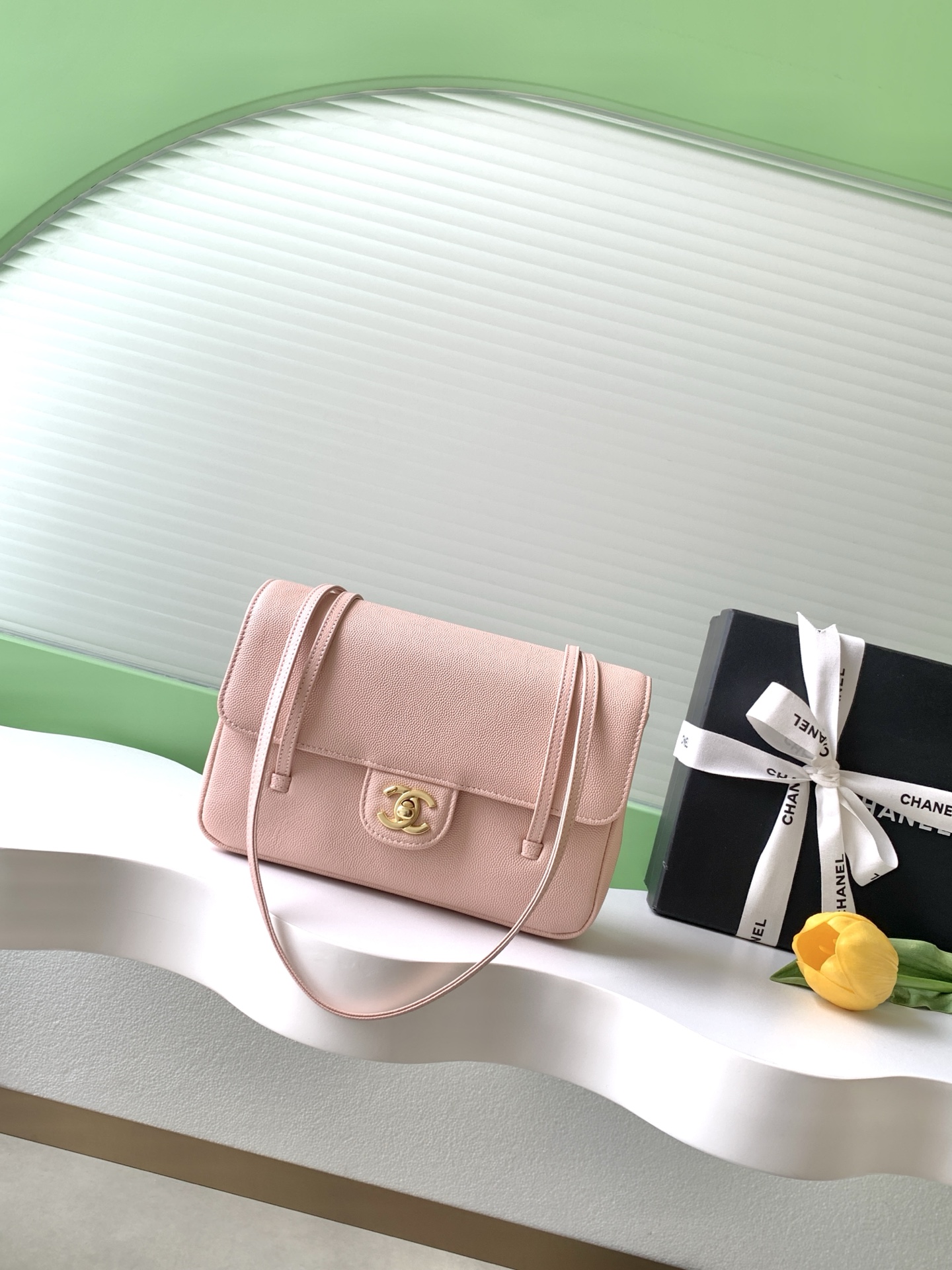 Chanel 샤넬 26P 프레피 코코(Preppy Coco) 플랩백 (캐비어) 숄더백 가방