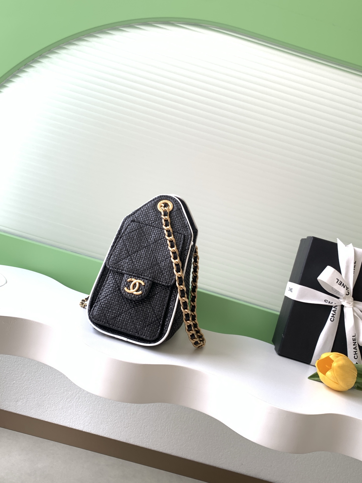 Chanel 샤넬 26P 라피아 버킷백 가방 스몰