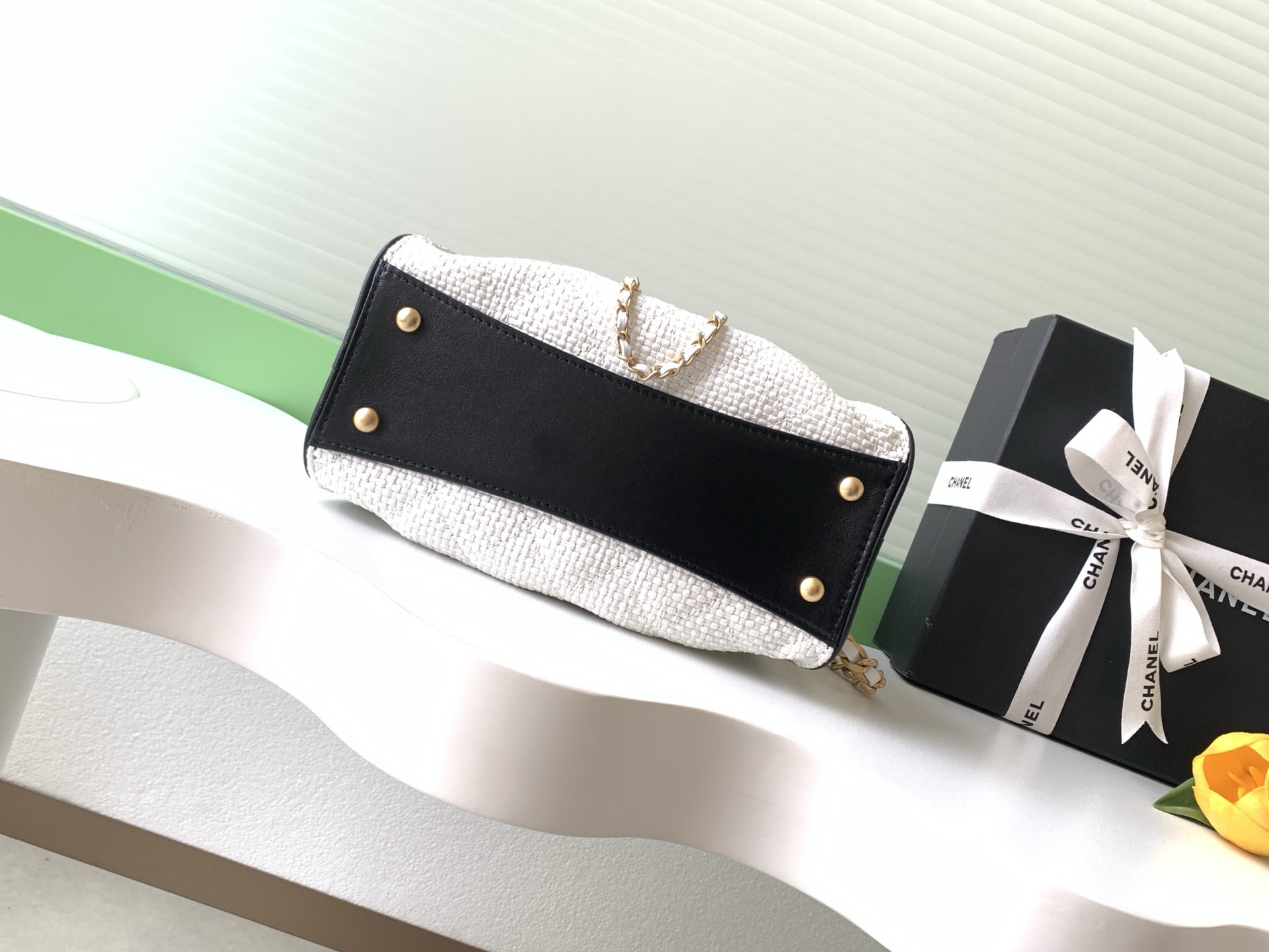 Chanel 샤넬 26P 라피아 버킷백 가방 스몰