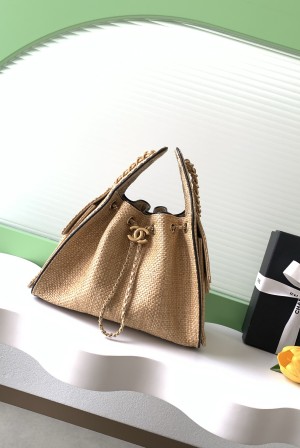 Chanel 샤넬 26P 라피아 버킷백 가방 라지