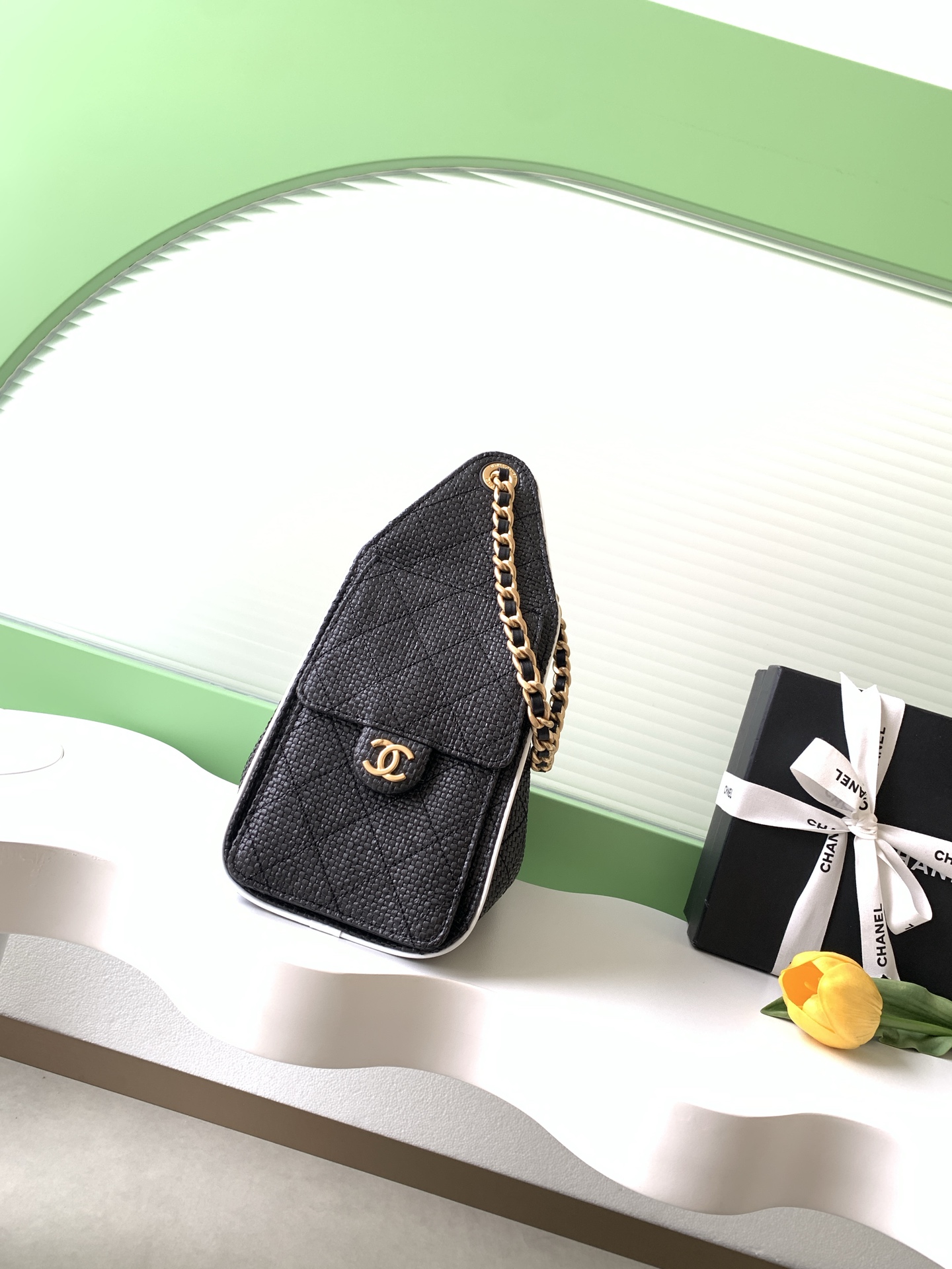 Chanel 샤넬 26P 라피아 버킷백 가방 라지