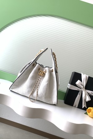 Chanel 샤넬 26P 라피아 버킷백 가방 라지