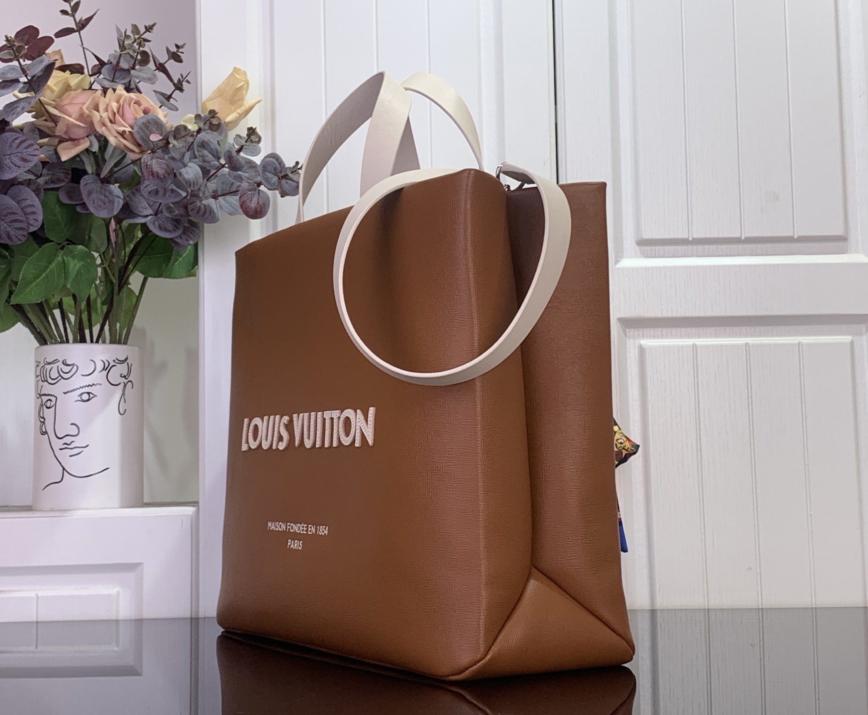 LV 루이비통 SHOPPER TOTE 쇼퍼 토트백 중형 가방 (브라운) 미디움