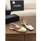 샤넬(CHANEL) 투톤 사각코 슬링백 샌들 신발