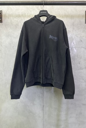 발렌시아가(BALENCIAGA) 그래피티 로고 후드 집업 의류