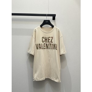발렌티노(Valentino) 입체 자수 레터링 반팔 티셔츠 의류