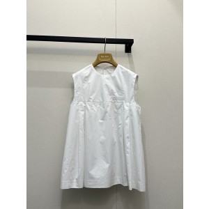 미우미우(Miu Miu) 코튼 포플린 슬리브리스 탑 의류