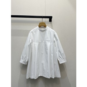 미우미우(Miu Miu) 코튼 포플린 롱슬리브 셔츠 의류