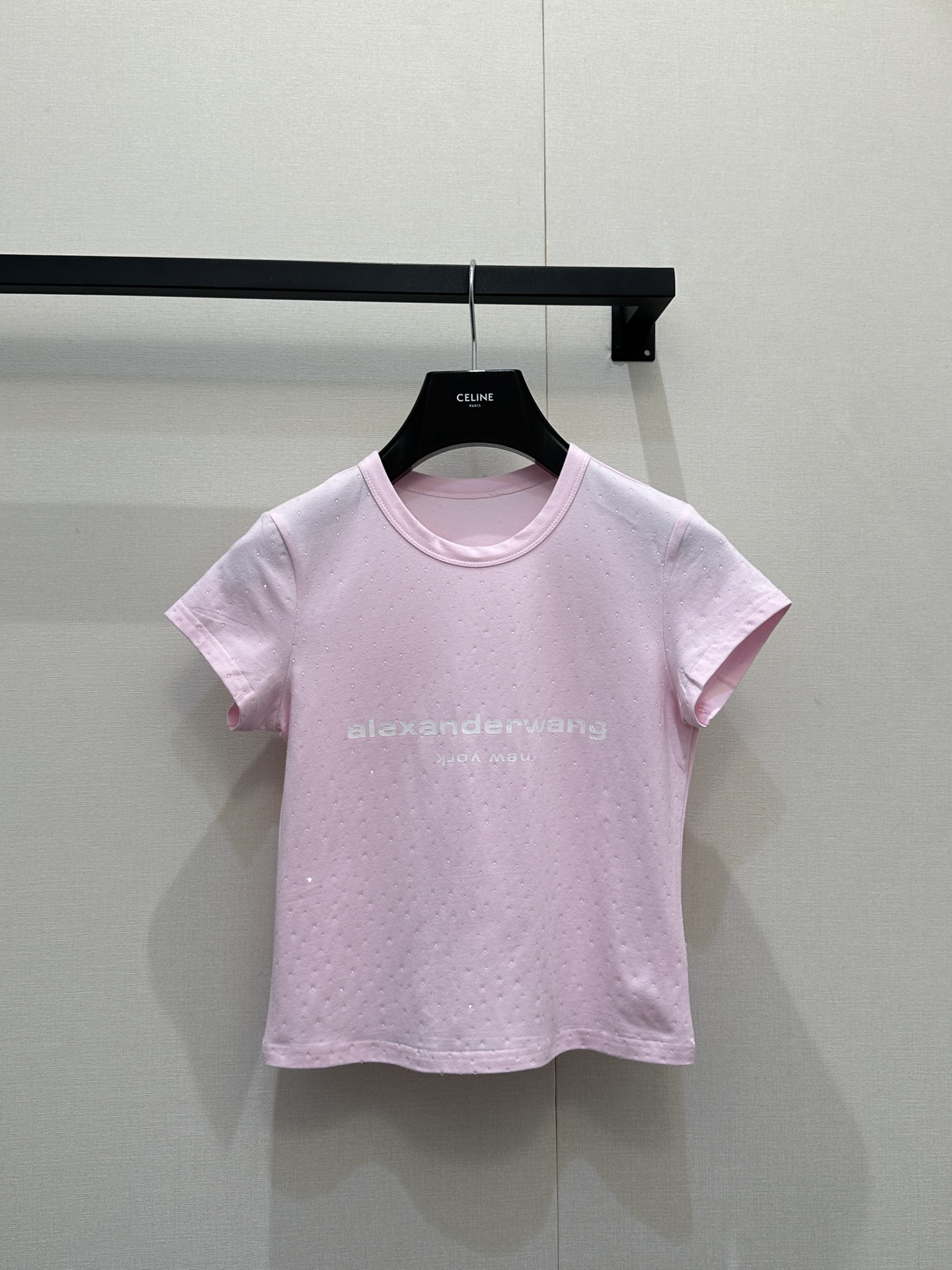 알렉산더 왕(Alexander Wang) 핫픽스 크리스탈 반팔 티셔츠 의류