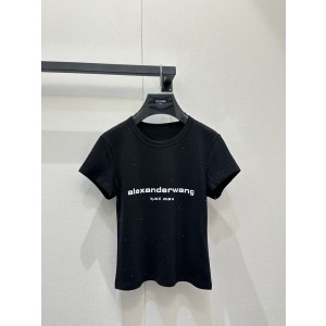 알렉산더 왕(Alexander Wang) 핫픽스 크리스탈 반팔 티셔츠 의류