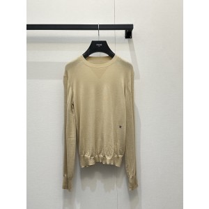 샤넬(Chanel) 배색 로고 자수 롱슬리브 니트 의류