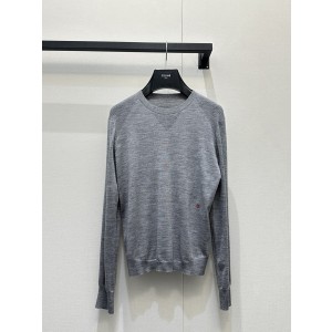 샤넬(Chanel) 배색 로고 자수 롱슬리브 니트 의류