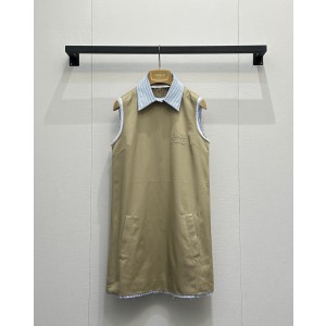 miumiu 미우미우 폴로 칼라 마이크로 커팅 민소매 원피스 의류