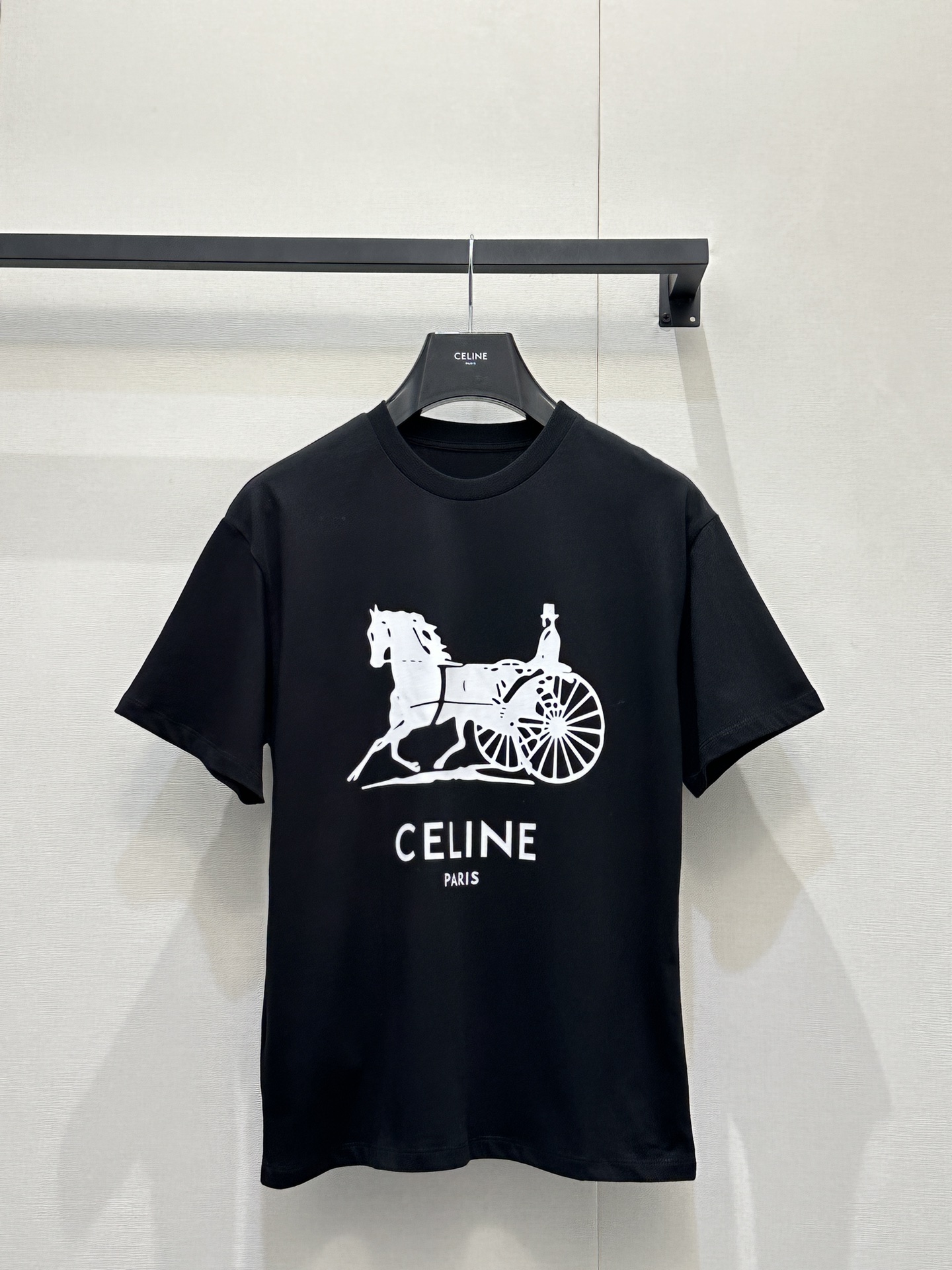 Celine 셀린느 마차 로고 프린팅 라운드 반팔 티셔츠 의류