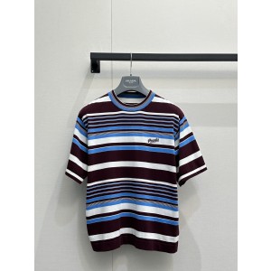 Prada 프라다 그라데이션 스트라이프 반팔 니트 의류