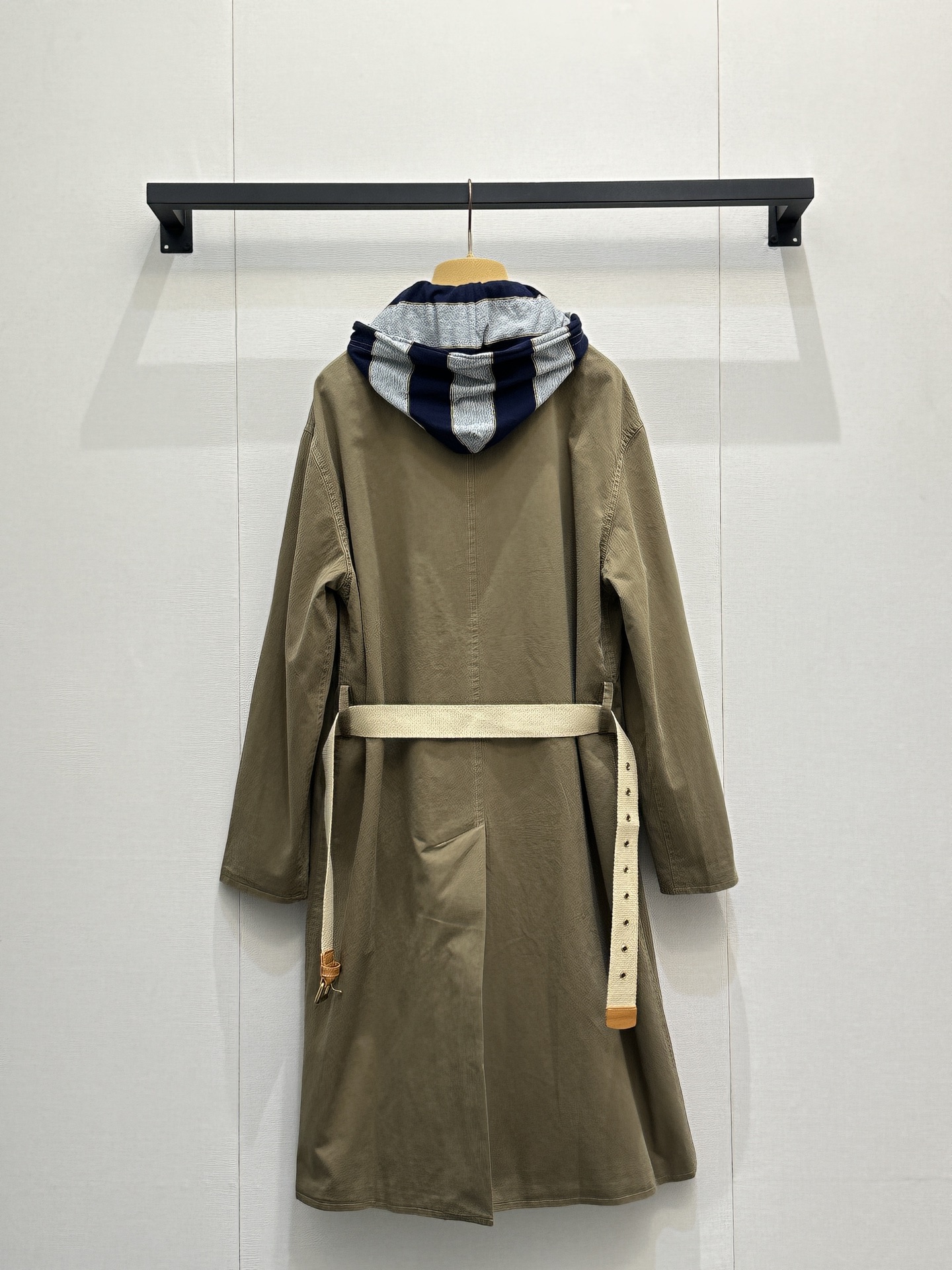 miumiu 미우미우 후드 레이어드 벨티드 코튼 트렌치 코트 자켓 재킷 의류