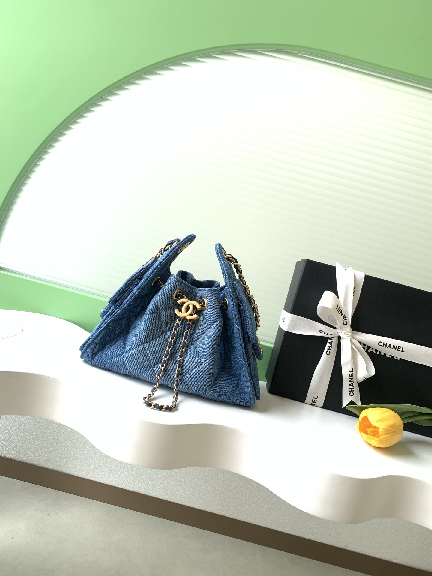 Chanel 샤넬 26P 빈티지 데님 호보백 가방 미니