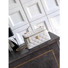 Chanel 샤넬 카프스킨 '도시락' LP백 (밀크쉐이크 화이트) 가방