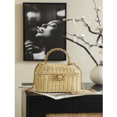 Chanel 샤넬 26C 라탄 핸들 카메라백 (내추럴 베이지) 토트백 숄더백 가방