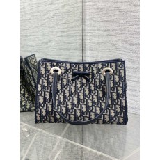 Dior CD 디올 오블리크 리본 토트백 (네이비 / 베이지) 가방