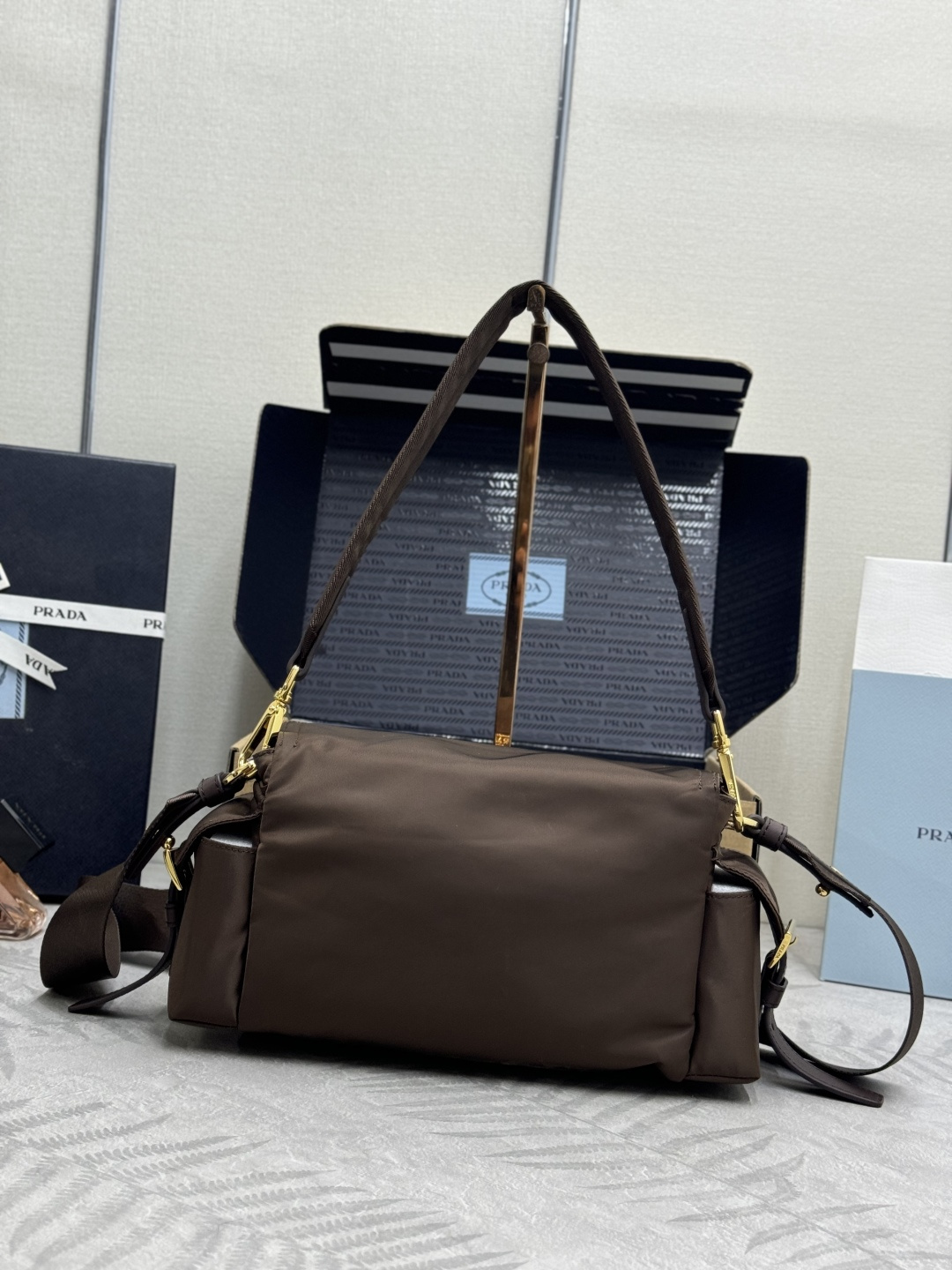 prada 프라다 1BD394 재생 나일론 메신저백 크로스백 가방