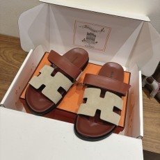 에르메스(HERMES) 투톤 배색 H 슬리퍼 신발