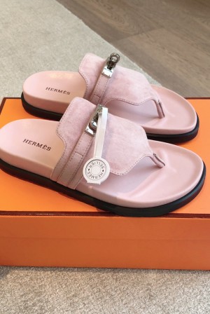 에르메스(HERMES) 스트랩 메탈 쪼리 슬리퍼 신발