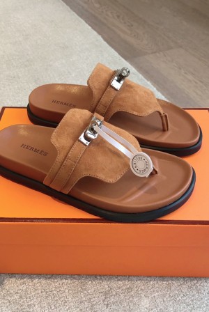 에르메스(HERMES) 스트랩 메탈 쪼리 슬리퍼 신발