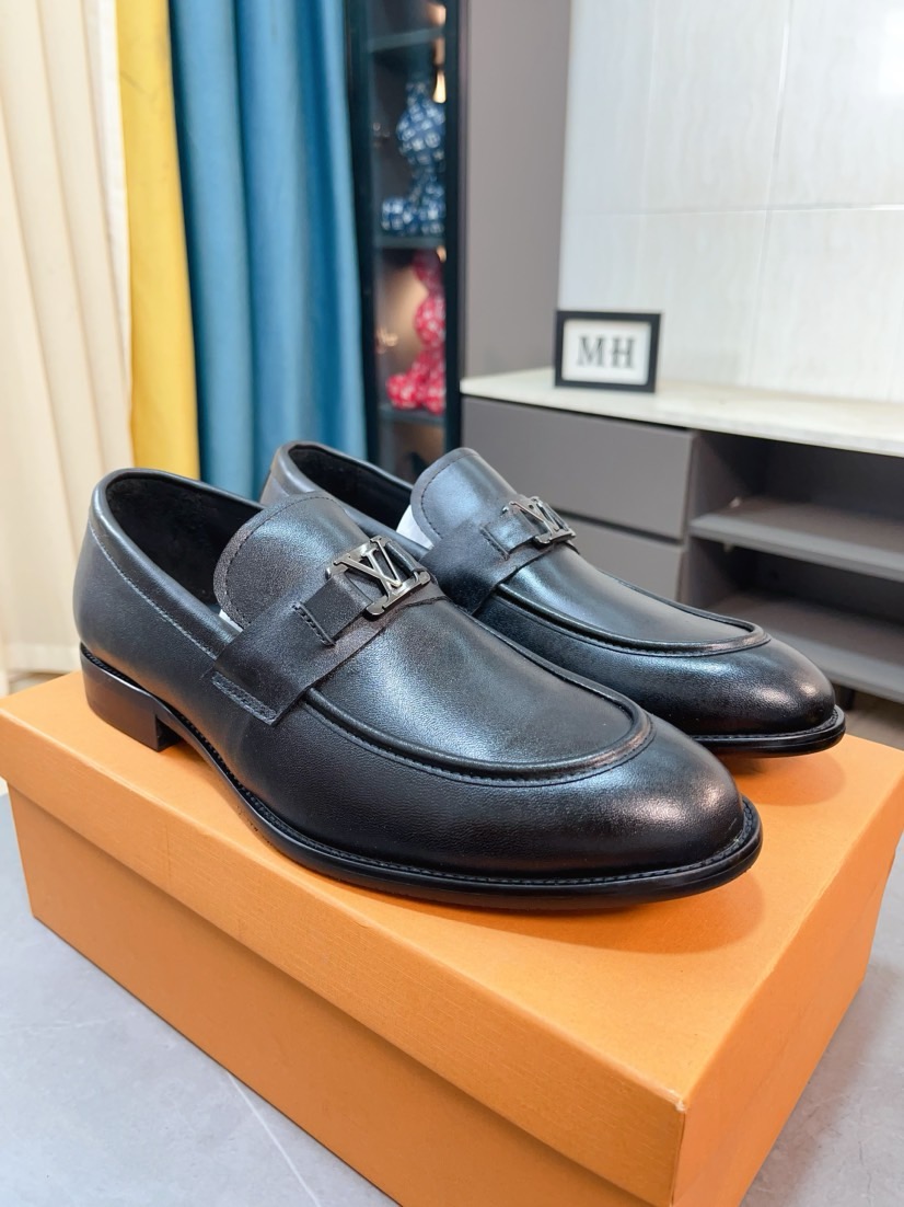 루이비통(LV) 이탈리아 임포트 레더 남성 슈즈 로퍼 구두 신발