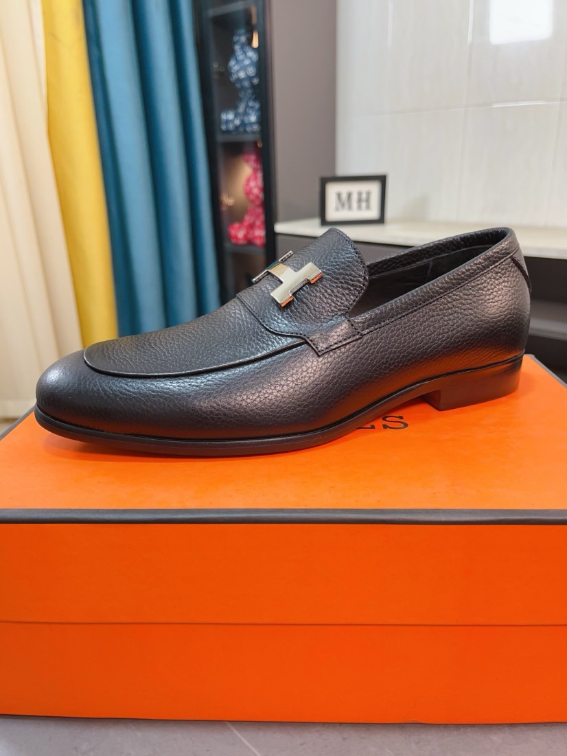 에르메스(HERMES) 임포트 카프스킨 비즈니스 슈즈 로퍼 구두 신발