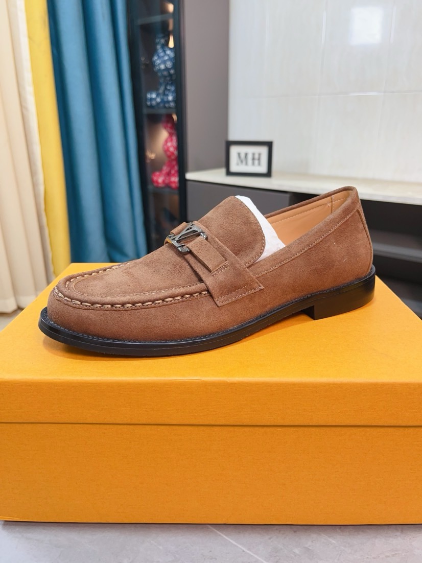 루이비통(LV) 수입 에나멜 & 로고 프린트 비즈니스 슈즈 로퍼 구두 신발