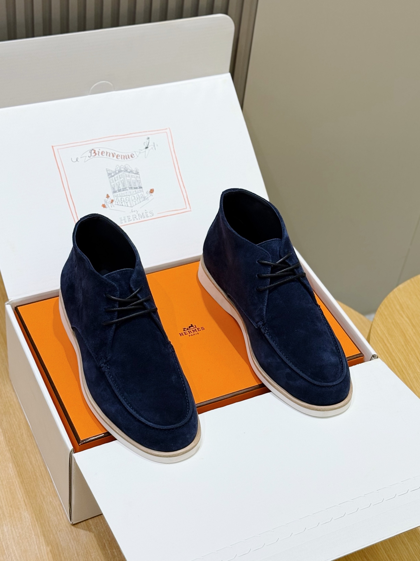 에르메스(Hermes) Job 하이탑 스웨이드 로퍼 구두 신발