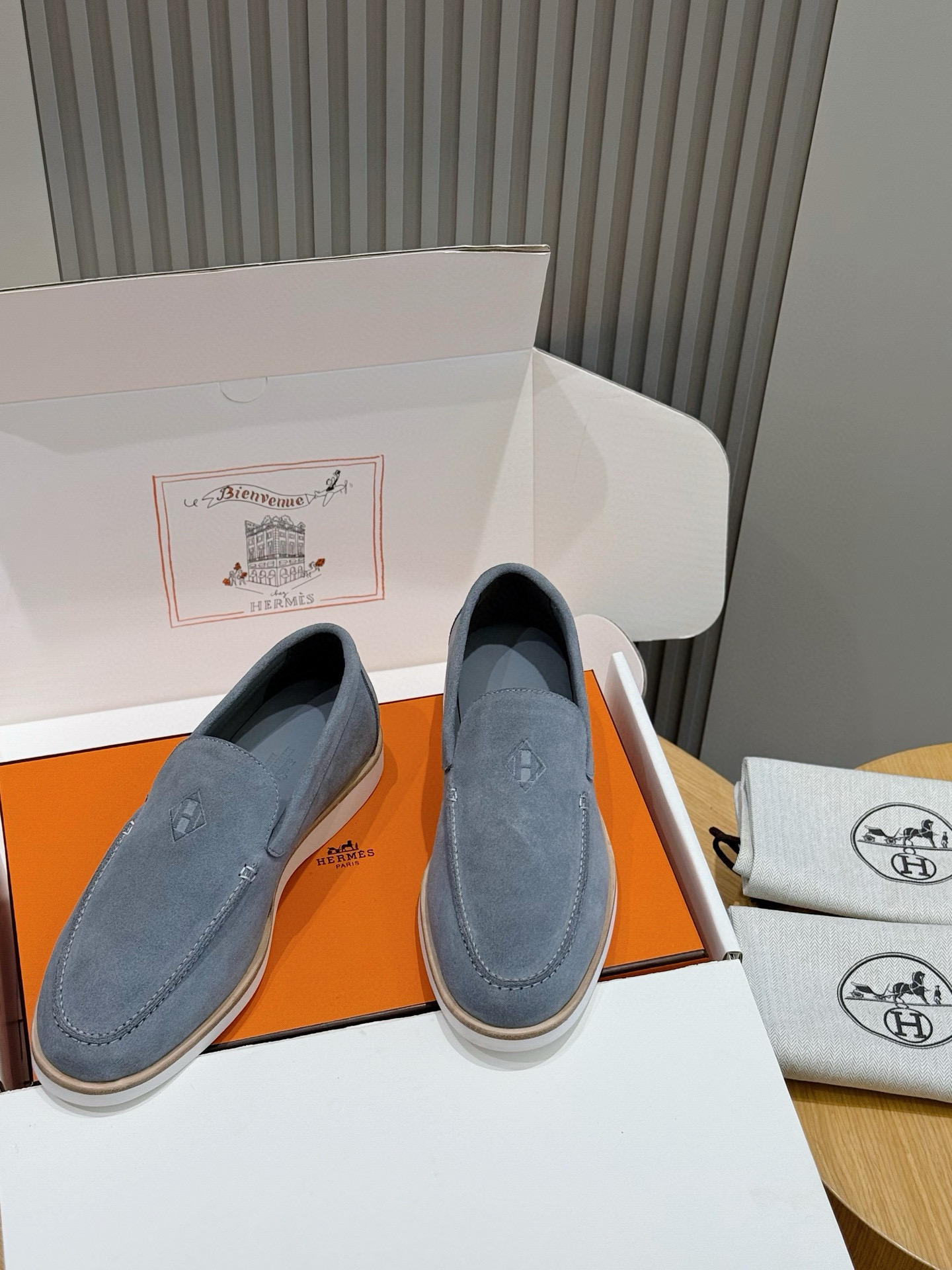 에르메스(Hermes) Job 스웨이드 로퍼 구두 신발