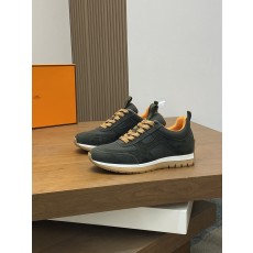 에르메스(Hermes) 나파 & 스톤 패턴 가죽 믹스 스니커즈 신발