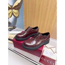 구찌(Gucci) 전면 풀그레인 카프스킨 플랫폼 슈즈 구두 신발