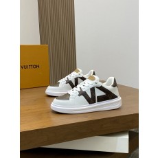 루이비통(LV) 이탈리아 카프스킨 믹스 스니커즈 신발