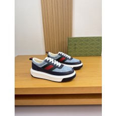 구찌(Gucci) 나파 카프스킨 & 토템 패브릭 스니커즈 신발