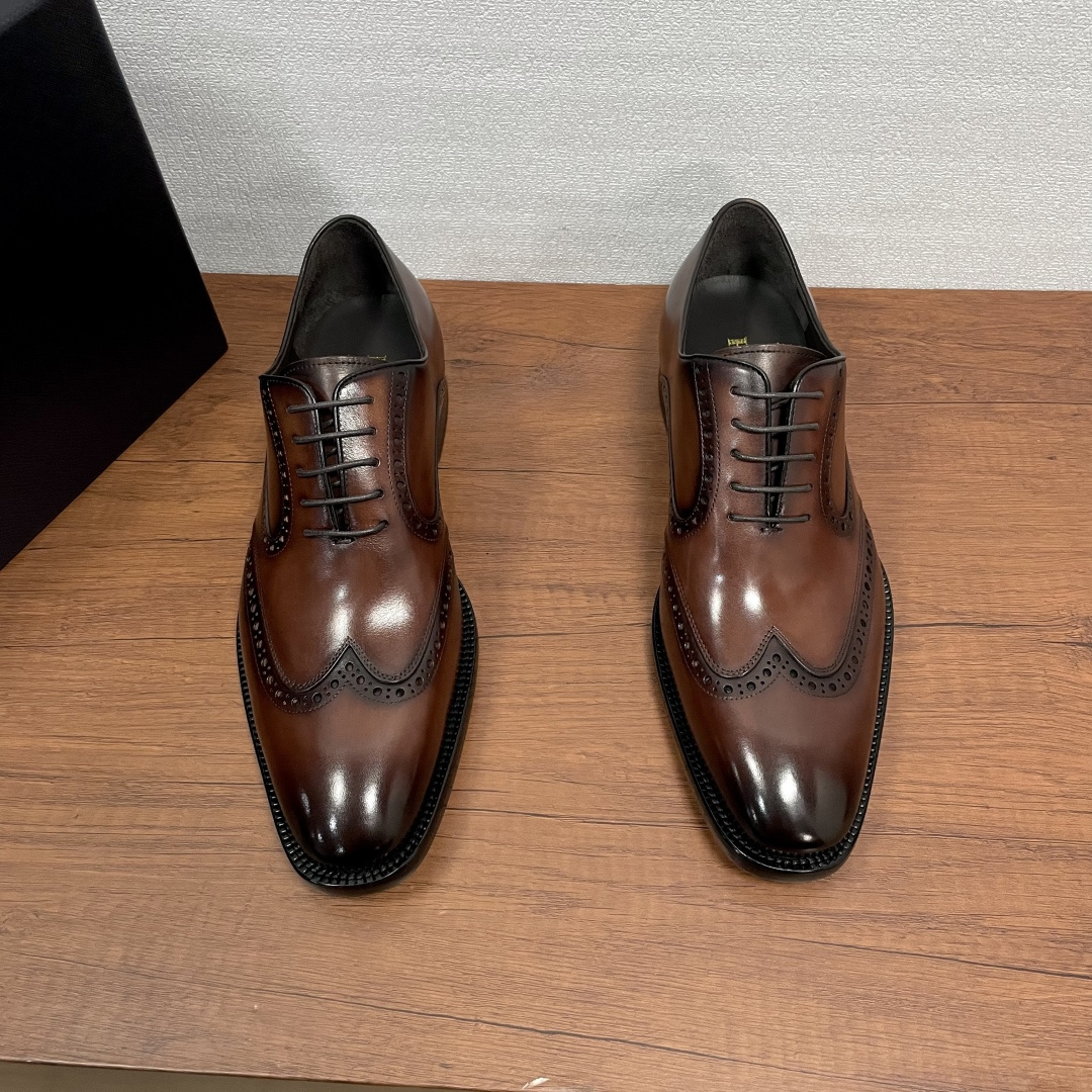 프라다(Prada) 수제 파티나 카프스킨 옥스퍼드 구두 신발