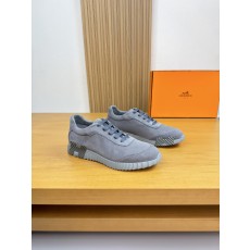 에르메스(Hermes) 실크 고광택 양가죽 스웨이드 스니커즈 신발