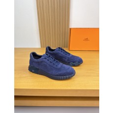 에르메스(Hermes) 실크 고광택 양가죽 스웨이드 스니커즈 신발