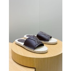 LV 루이비통 로고 주트(Jute) 슬라이드 슬리퍼 샌들 신발