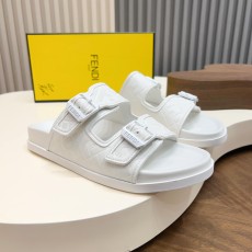 Fendi 펜디 시그니처 엠보싱 레더 샌들 슬리퍼 신발