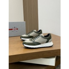 프라다(Prada) 지오메트릭 스티치 콤비 스니커즈 신발