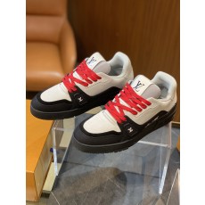 루이비통(LV) 트레이너(Trainer) 스웨이드 콤비 하이크 스니커즈 신발