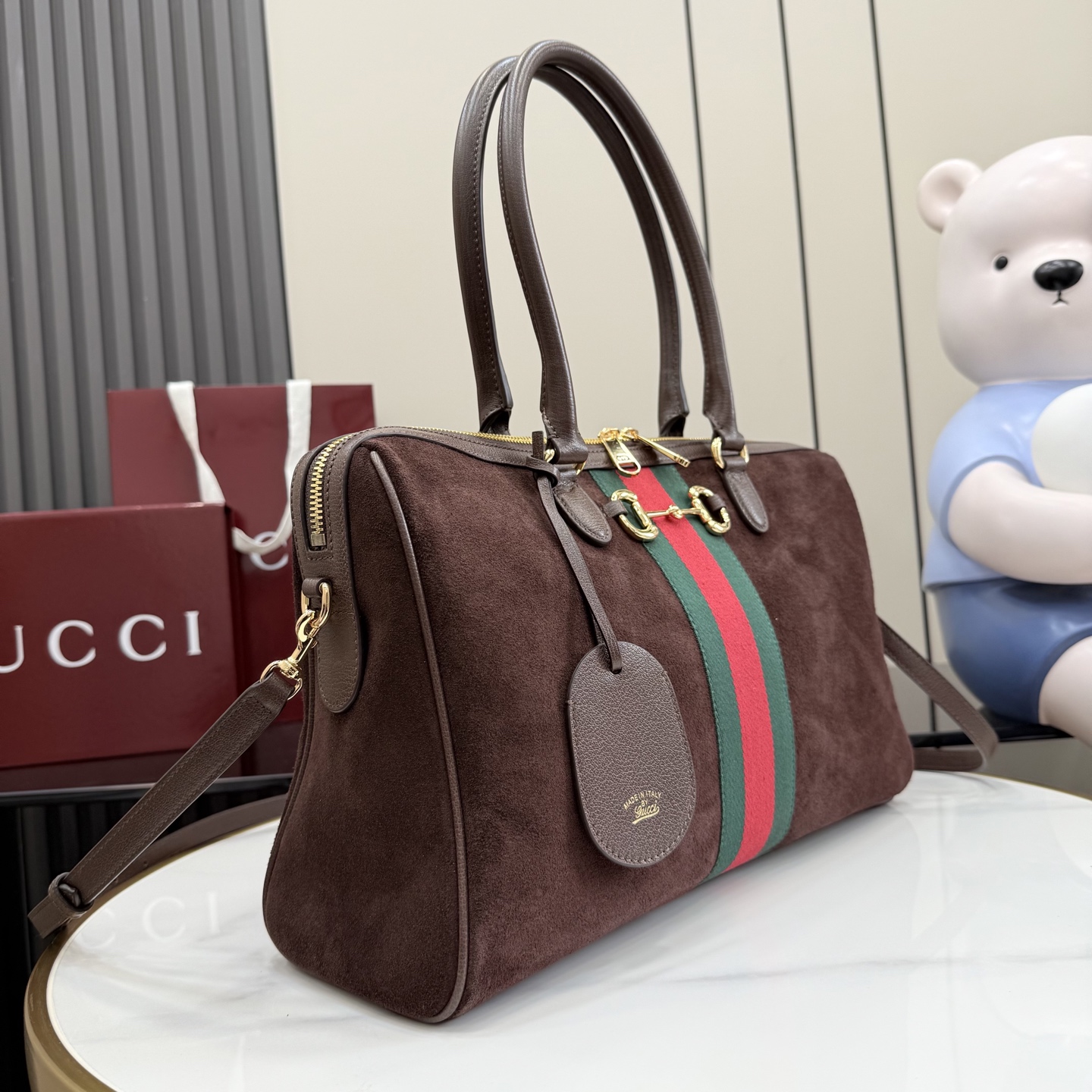 구찌(Gucci) 보르세토(Borsetto) 스웨이드 숄더백 가방