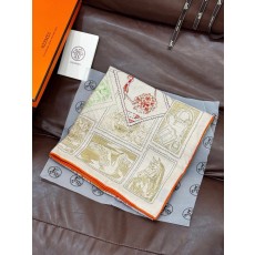 에르메스(HERMES) 캐시미어 실크 블렌드 더블페이스 숄 목도리 스카프