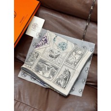 에르메스(HERMES) 캐시미어 실크 블렌드 더블페이스 숄 목도리 스카프