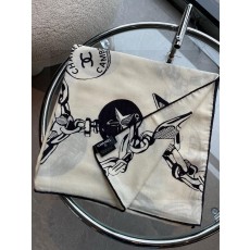 샤넬(CHANEL) 더블페이스 실크 캐시미어 숄 목도리 스카프